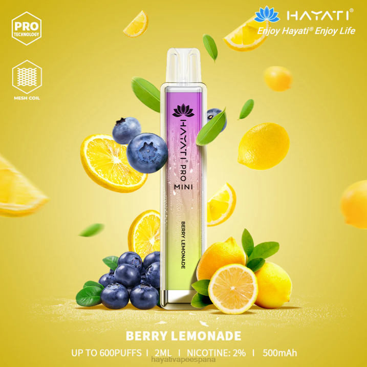 Hayati Pro Mini desechable 20XX2 - Hayati Vape Flavours limonada de bayas