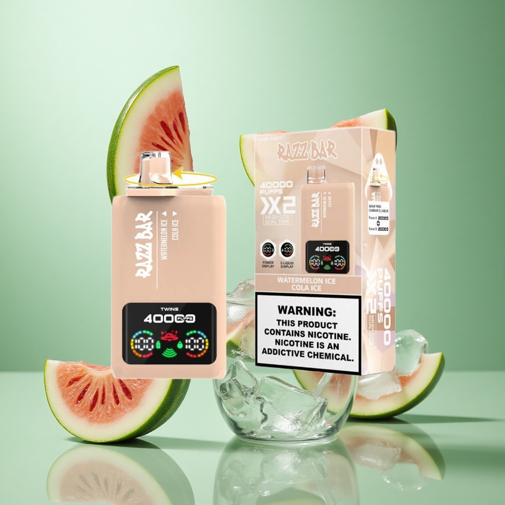 Razz Bar 40000 Caladas Sandía Helada_Cola Helada con Pantalla de Poder