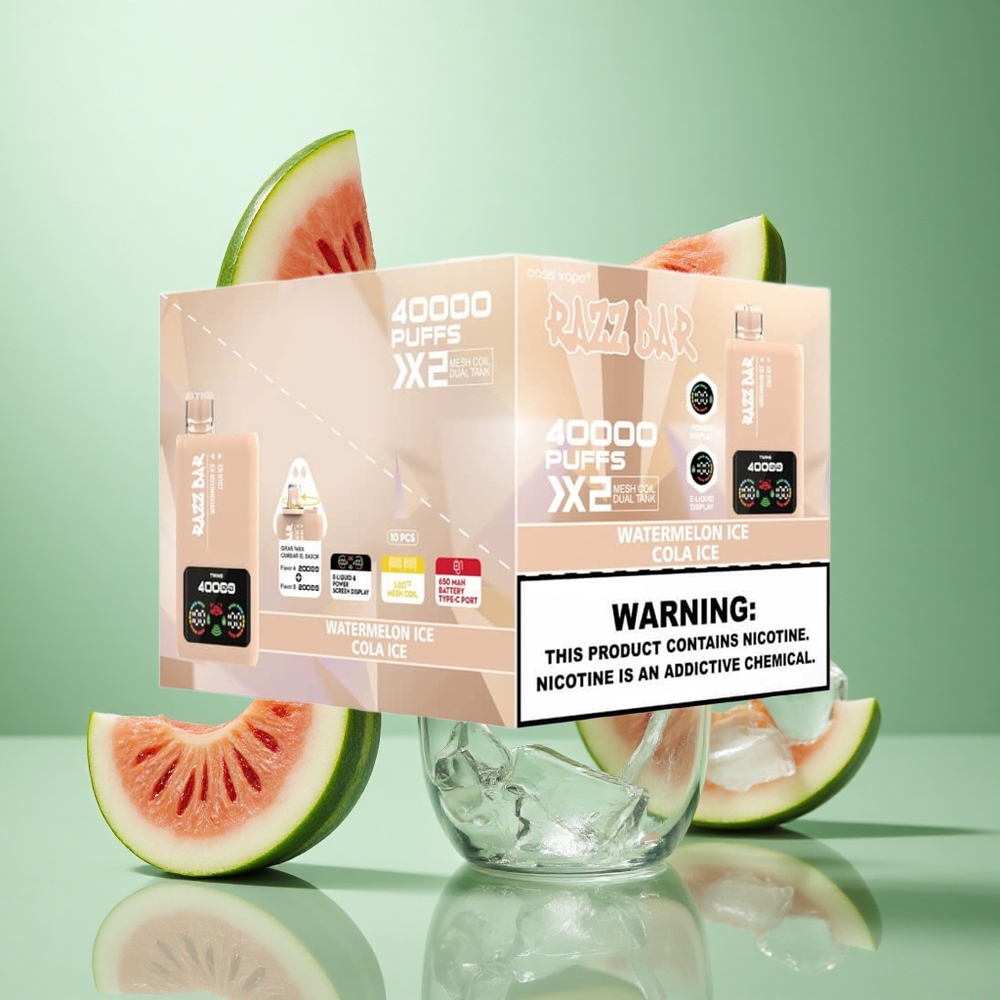 Razz Bar 40000 Caladas Sandía Helada_Cola Helada con Pantalla de Poder