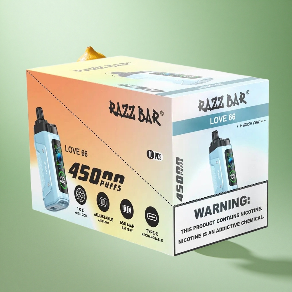 Razz Bar 45000 Caladas Amor 66 Coil Mesh 1.0 Ohm