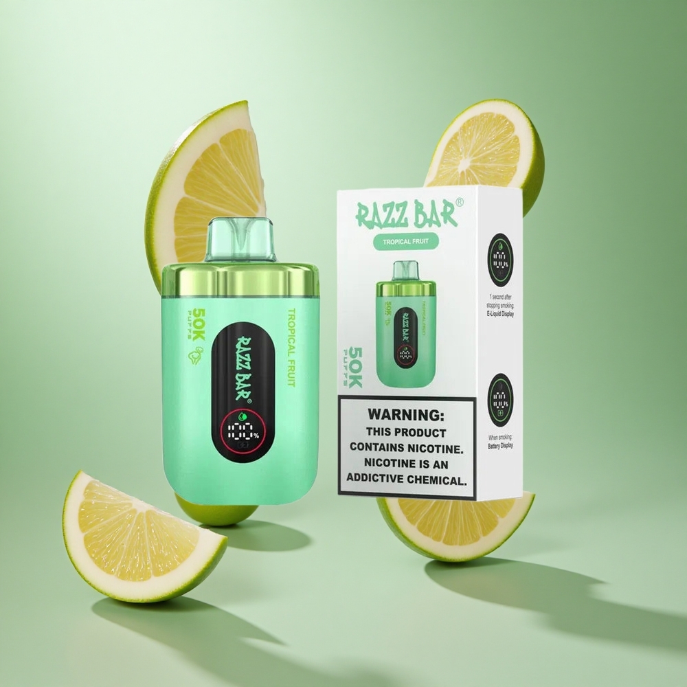 Razz Bar 50K 50000 Caladas Fruta Tropical Recargable Tipo-C