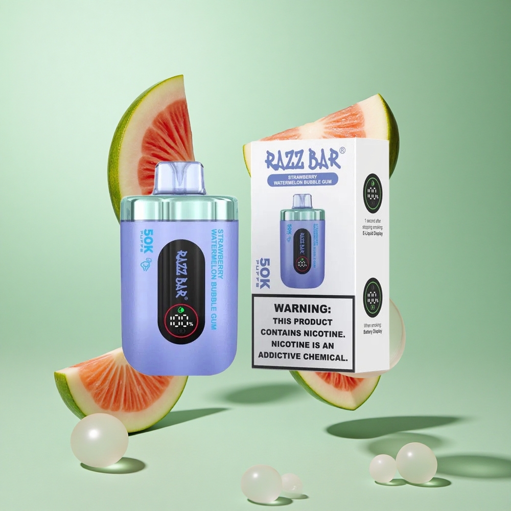Razz Bar 50K Caladas Fresa Sandía Chicle 650 Mah Recargable