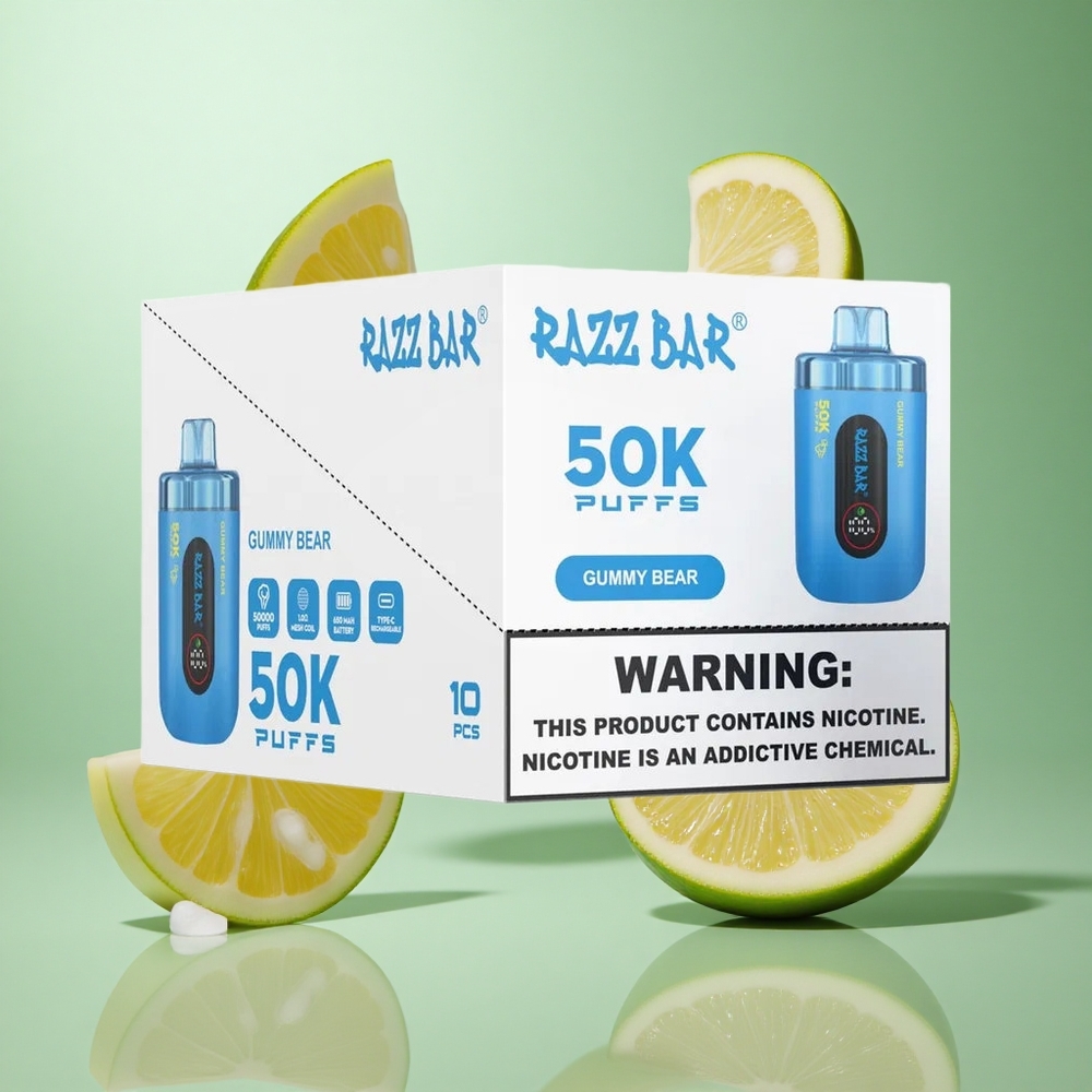 Razz Bar 50K Chicle de Oso 650 MAH Recargable