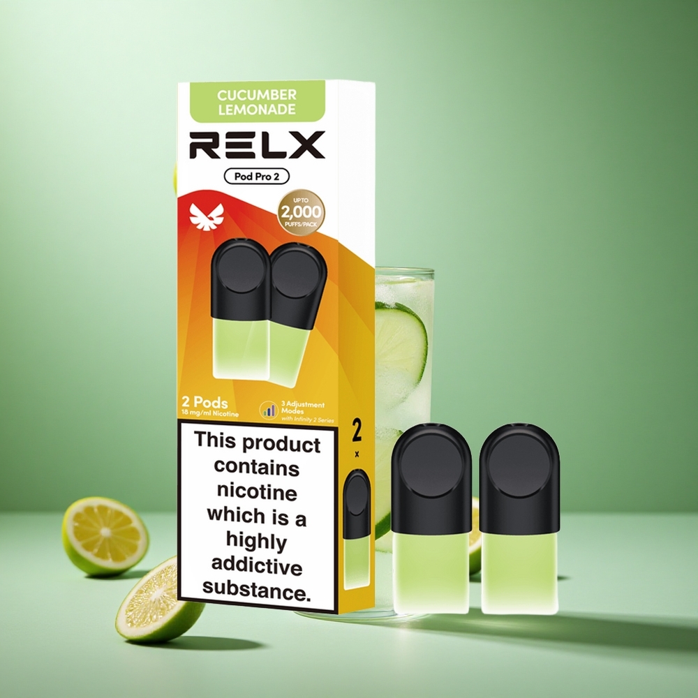 RELX Pod Pro 2 600 Caladas Sabor Bebida-Pepino Limonada
